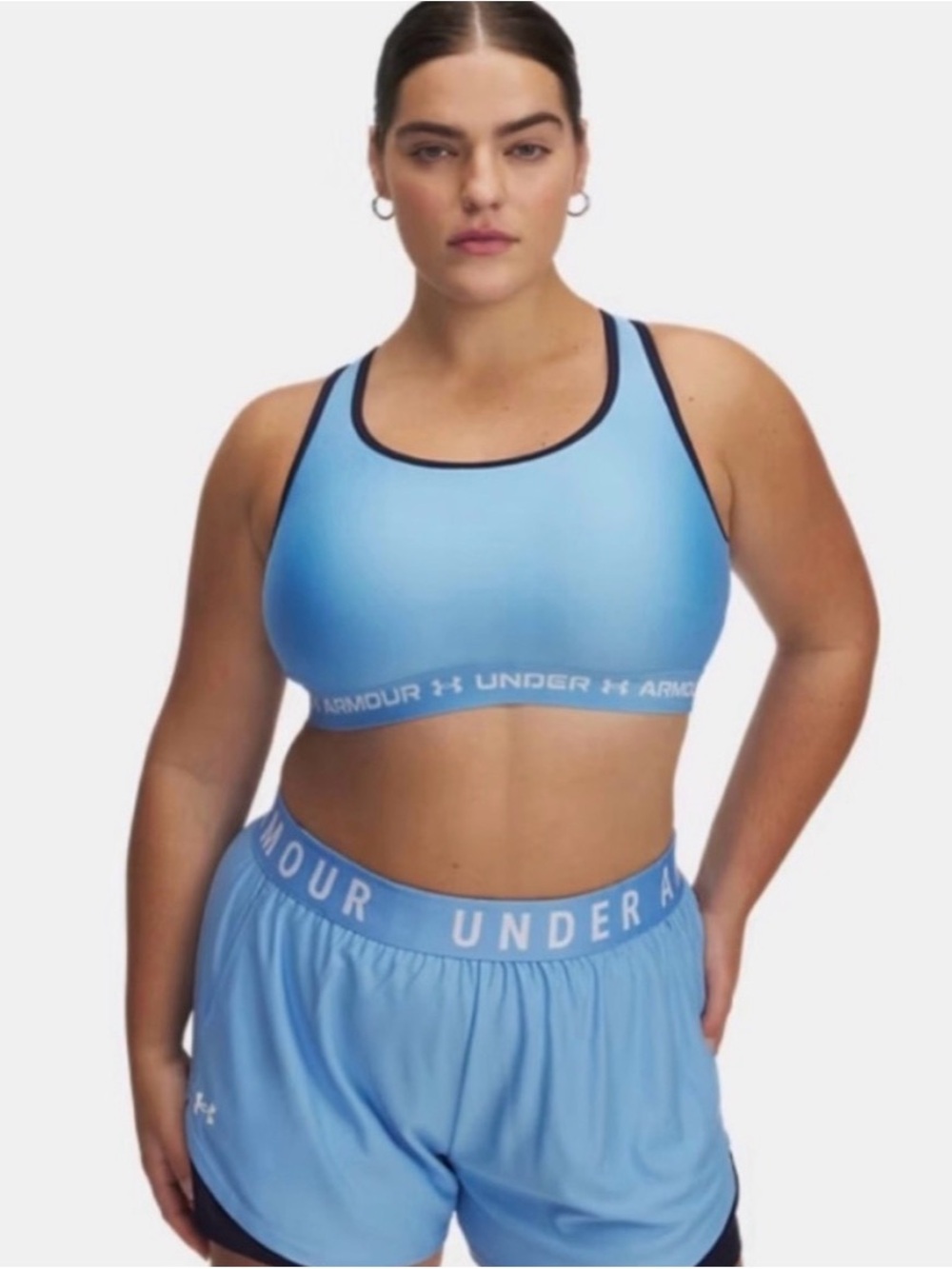Under Armour Crossback Mid Sports Bra Size 2X Blue New